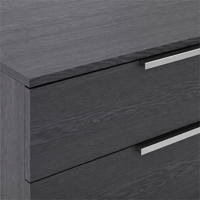 Pemberly Row Heloise Contemporary Veneer Wood Nightstand in Grey Elm