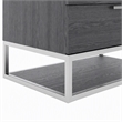 Pemberly Row Heloise Contemporary Veneer Wood Nightstand in Grey Elm
