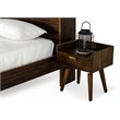 Pemberly Row Sutton Acacia Veneer Wood Nightstand in Walnut Finish
