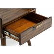 Pemberly Row Sutton Acacia Veneer Wood Nightstand in Walnut Finish