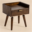 Pemberly Row Sutton Acacia Veneer Wood Nightstand in Walnut Finish