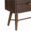 Pemberly Row Acacia Veneer Wood Dresser with Metal Accents in Brown