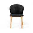 Pemberly Row Set of 2 Modern Velvet Dining Chairs in Black