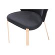 Pemberly Row Set of 2 Modern Velvet Dining Chairs in Black