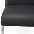 Pemberly Row Black and Walnut Faux Leather Dining Chair Set (Set of 2)