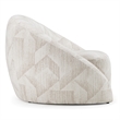 Pemberly Row Modern Beige Fabric Accent Chair with Solid Ash Frame