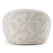 Pemberly Row Modern Beige Fabric Accent Chair with Solid Ash Frame