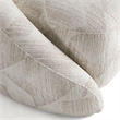 Pemberly Row Modern Beige Fabric Accent Chair with Solid Ash Frame