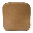 Pemberly Row Modern Brown Leather Accent Chair with Ash Wood Frame