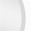 Pemberly Row Modern White High Gloss Oval Mirror in Sleek Silhouette