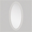 Pemberly Row Modern White High Gloss Oval Mirror in Sleek Silhouette