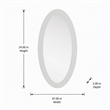Pemberly Row Modern White High Gloss Oval Mirror in Sleek Silhouette