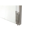 Pemberly Row Modern White & Stainless Steel Mirror with High Gloss Finish