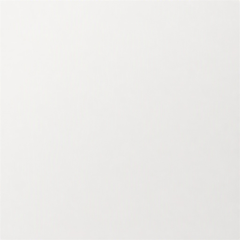 Pemberly Row Modern White & Stainless Steel Mirror with High Gloss Finish