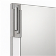 Pemberly Row Modern White & Stainless Steel Mirror with High Gloss Finish