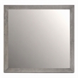 Pemberly Row Contemporary Gray Mirror in Wood Frame