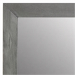 Pemberly Row Contemporary Gray Mirror in Wood Frame