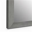 Pemberly Row Contemporary Gray Mirror in Wood Frame