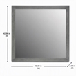 Pemberly Row Contemporary Gray Mirror in Wood Frame