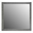 Pemberly Row Contemporary Gray Mirror in Wood Frame