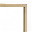 Pemberly Row Modern Natural Oak Square Mirror with Solid Frame