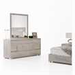 Pemberly Row Italian Modern Gray Veneer Dresser with Soft-Closing Drawers
