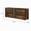 Pemberly Row Italian Modern High Gloss Dresser with Oak Finish