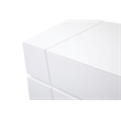 Pemberly Row Modern White High Gloss Dresser with 6 Drawers