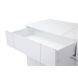 Pemberly Row Modern White High Gloss Dresser with 6 Drawers