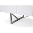Pemberly Row Modern White High Gloss Dresser with 6 Drawers