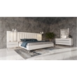 Pemberly Row Italian Modern White High Gloss Dresser with 6 Drawers