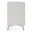 Pemberly Row Italian Modern White High Gloss Dresser with 6 Drawers