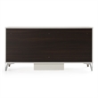 Pemberly Row Italian Modern White High Gloss Dresser with 6 Drawers