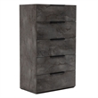 Pemberly Row Volcano Oxide Gray Chest with 5 Soft-Close Drawers