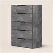 Pemberly Row Volcano Oxide Gray Chest with 5 Soft-Close Drawers