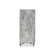 Pemberly Row Tiger Wood Matt Gray Chest with Black Metal Legs