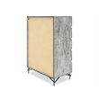 Pemberly Row Tiger Wood Matt Gray Chest with Black Metal Legs