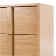Pemberly Row Modern Oak Dresser with 6 Integrated Wood Pull Drawers