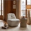 Pemberly Row Woven Fabric Upholstered Contemporary Accent Chair in Gray
