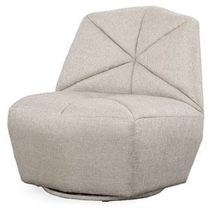 Pemberly Row Woven Fabric Upholstered Contemporary Accent Chair in Gray