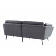 Pemberly Row Modern Gray Polyester and Metal Upholstered Sofa