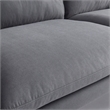 Pemberly Row Modern Gray Polyester and Metal Upholstered Sofa