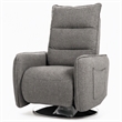 Pemberly Row Polyester Fabric Recliner Chair in Grey with Metal Legs