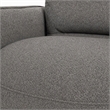 Pemberly Row Polyester Fabric Recliner Chair in Grey with Metal Legs