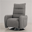 Pemberly Row Polyester Fabric Recliner Chair in Grey with Metal Legs