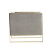 Pemberly Row Modern Velvet & Stainless Steel Accent Chair in Gray