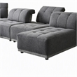 Pemberly Row Modular Polyester Fabric Sectional Sofa in Gray