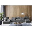 Pemberly Row Modular Polyester Fabric Sectional Sofa in Gray