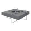 Pemberly Row Shauna Faux Concrete and Glass Floating Coffee Table in Gray