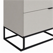 Pemberly Row Modern MDF Wood and Metal 5-Drawer Chest in Gray/Black